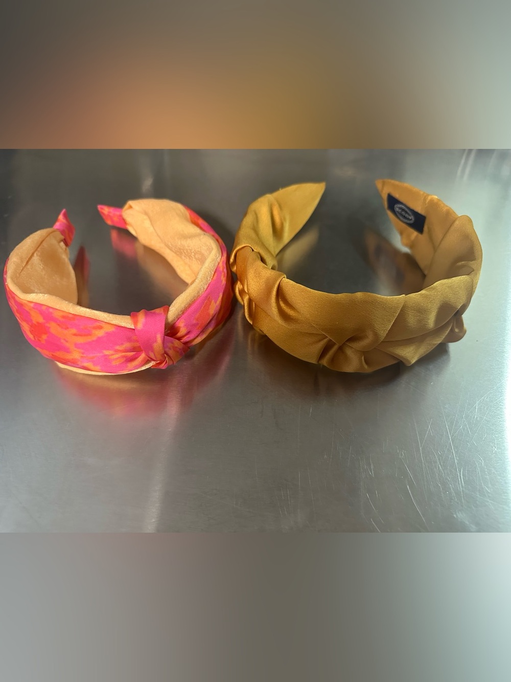 Silk Knot Headband - Gold